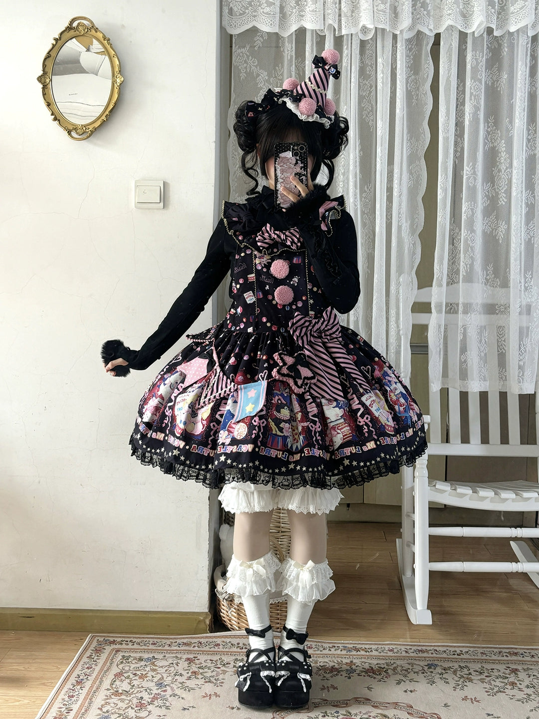 Vcastle~IP Collab Sweet Lolita Salopette and SK 40848:681966