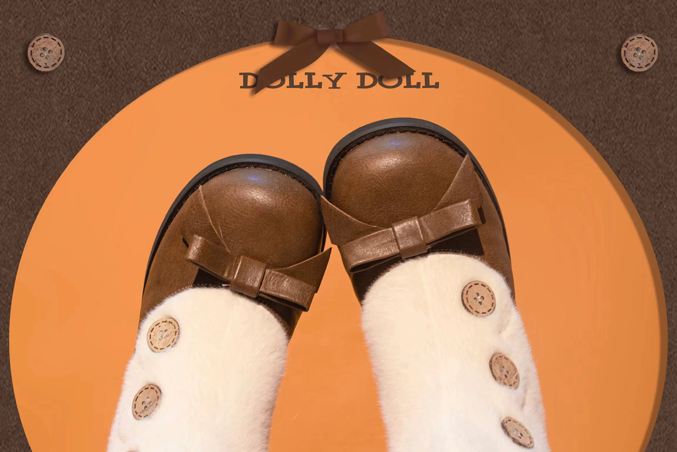 Dolly Doll~Winter Lolita Boots Fur Mary Jane Lolita Low Heel Shoes 32674:403438