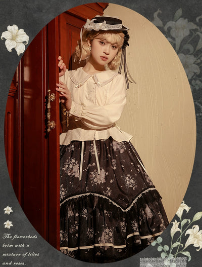 Flower and Pearl Box~Lily Poetry~Lily Print Lolita Dress Collection   
