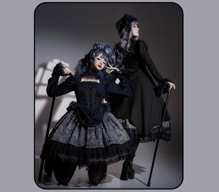 Susin Lolita~Star Disk~Gothic Lolita Dress Elegant OP Dress and Coat