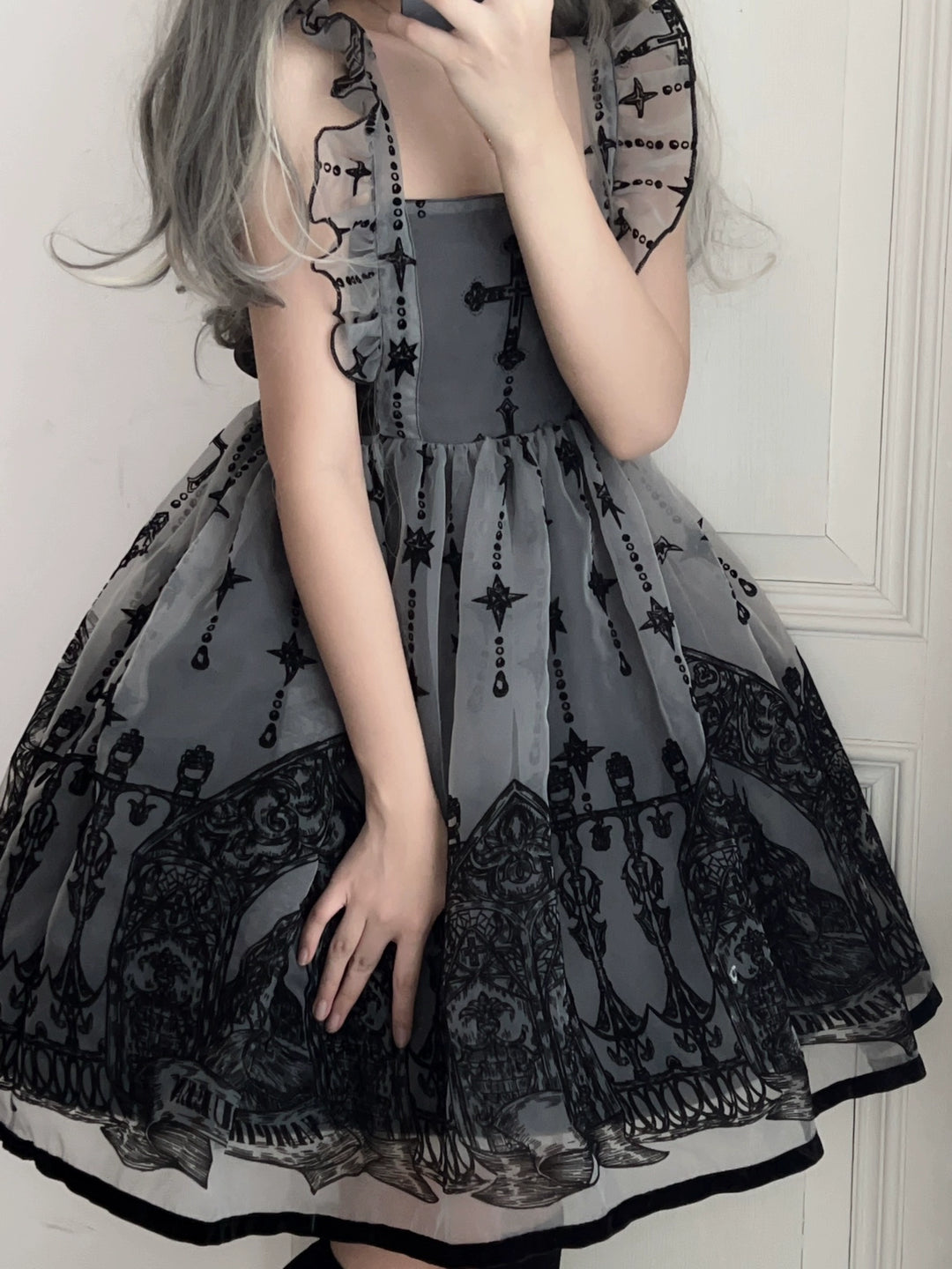 Sugar Girl~Cross Witch~Gothic Lolita Jumper Dress Suspender Dress   