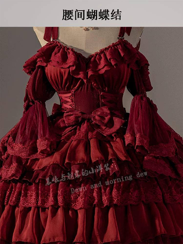 (BFM)Dawn and Morning~Elegant Lolita OP Dress Sunrise Elf Long Dress 32348:383500