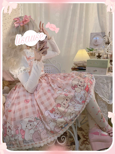 Doll Tea Party~Mikko Makeup Room~Kawaii Pink Lolita JSK   
