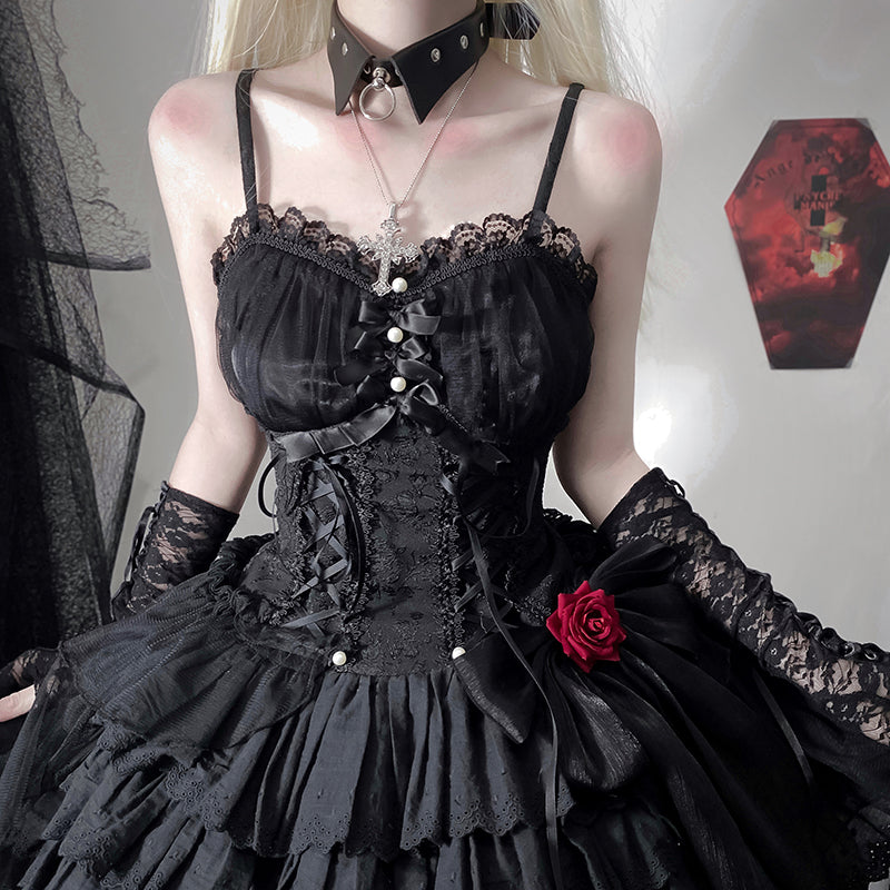 Letters from Unknown Star - Little Rose - Summer Casual Lolita Fashion Dress Sexy JSK