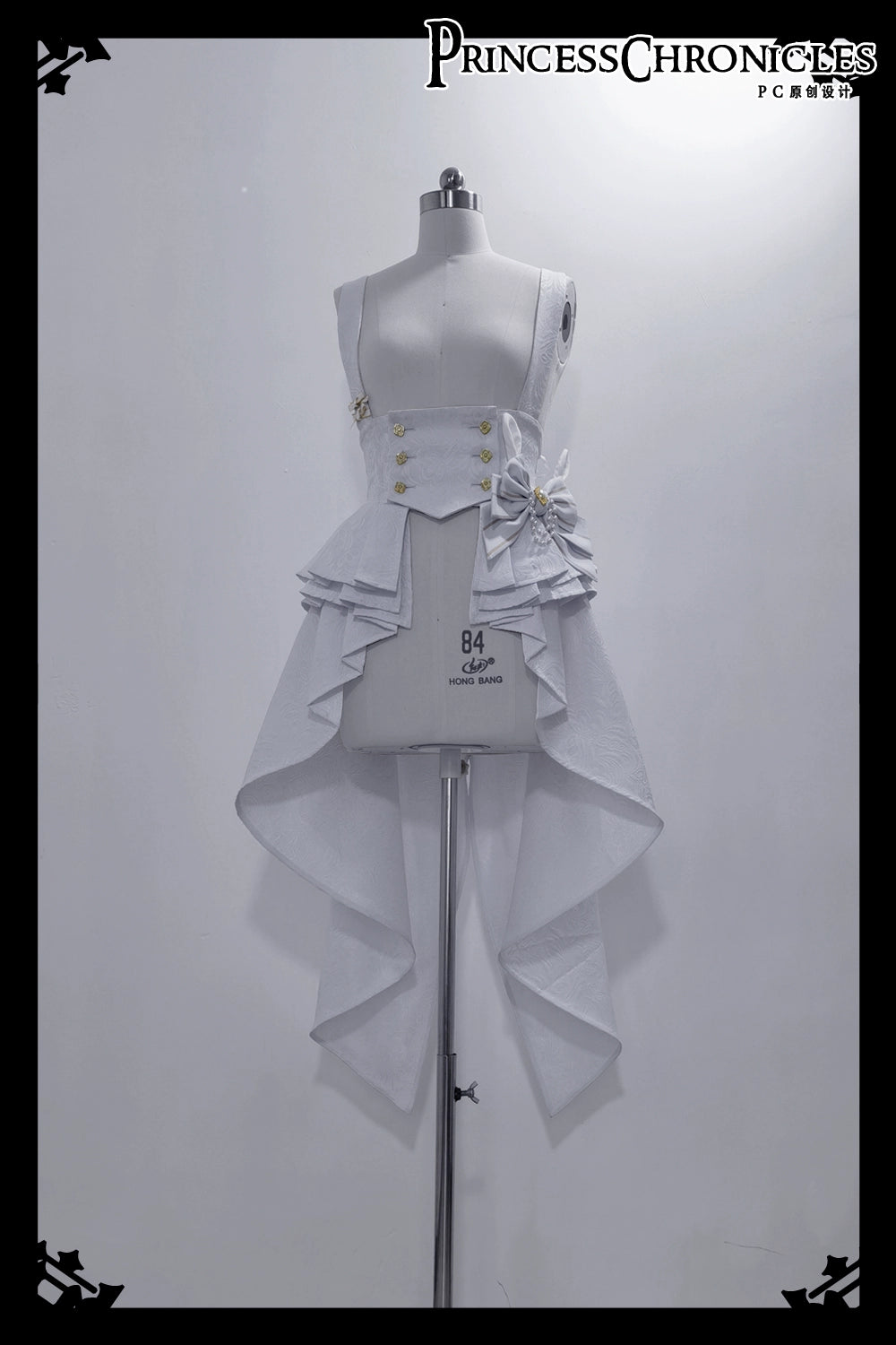 Princess Chronicles~Rabbit Theater White Moonlight~Ouji Lolita Shorts Set Corset and Rabbit Hat Accessory S corset 