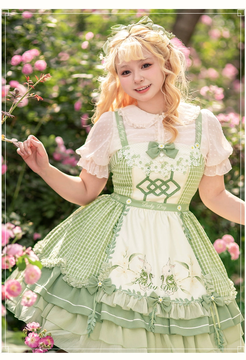 YingLuoFu~Lucky Day~Country Lolita JSK Dress Cute Lolita Dress