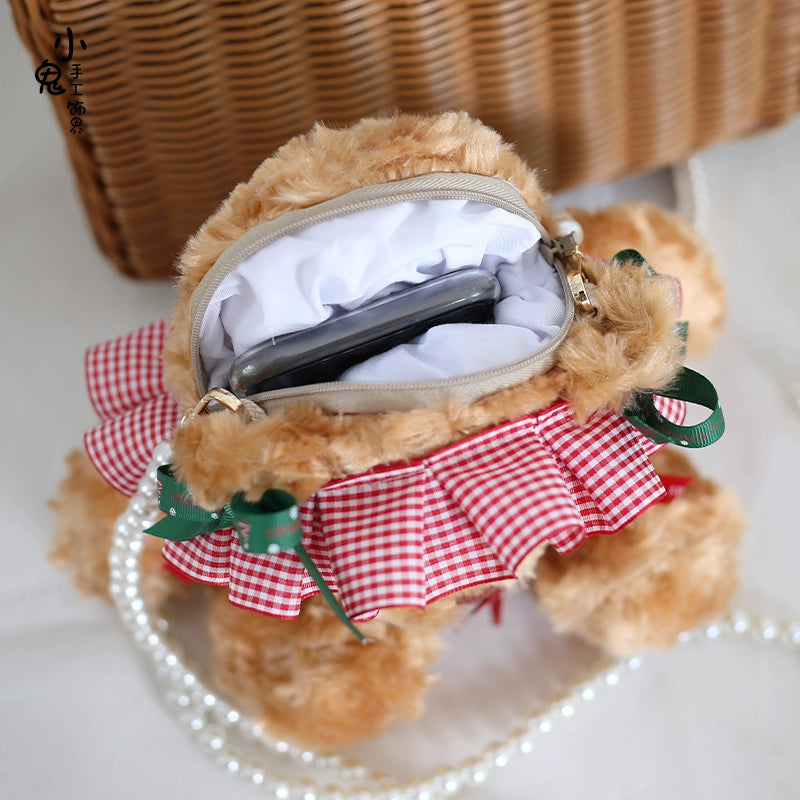 Xiaogui - Kawaii Lolita Brown Bear Christmas Bag