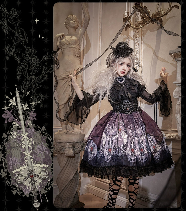 Mademoiselle Pearl~Sword of Maria~Gothic Lolita Dress Halloween JSK OP   