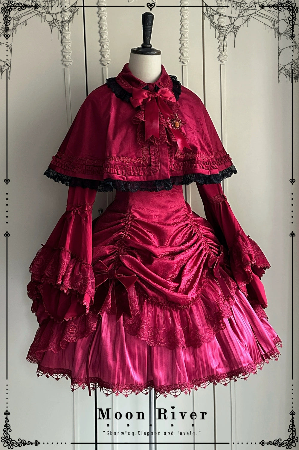 Moon River - Moonlit Spider - Gothic Lolita SK & JSK Dress Outfit Set 44232:799649