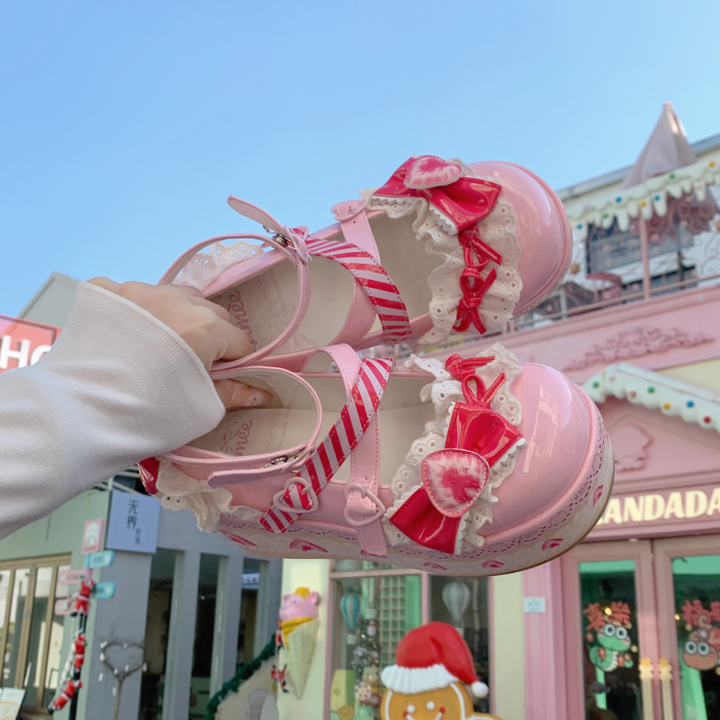 Aimee~Strawberry~Sweet Lolita High Platform Shoes Kawaii Lolita Shoes