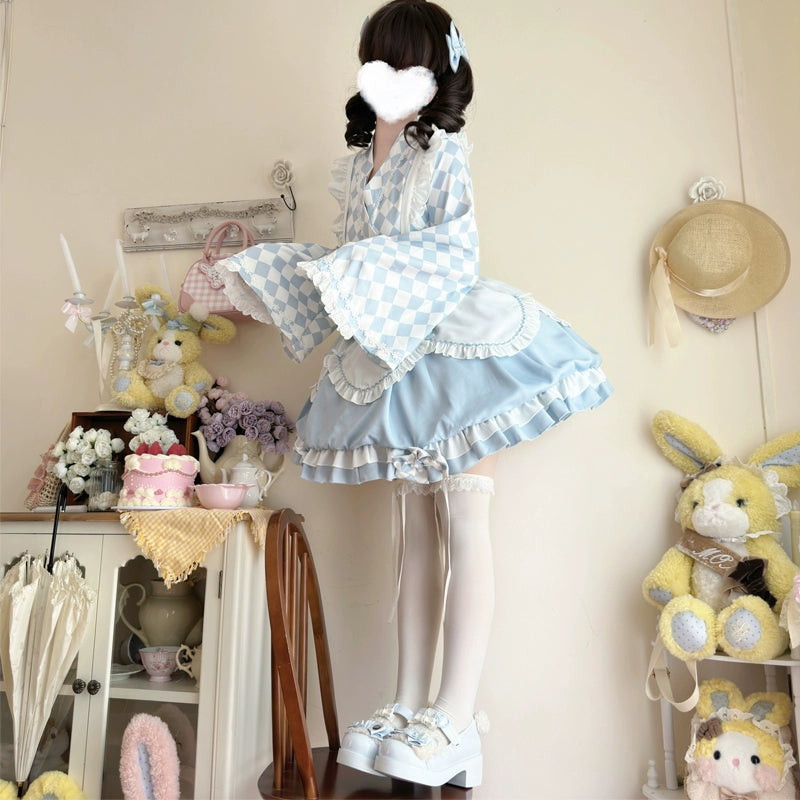 Hangulian~Kawaii Lolita OP Dress Maid Lolita Summer Dress   
