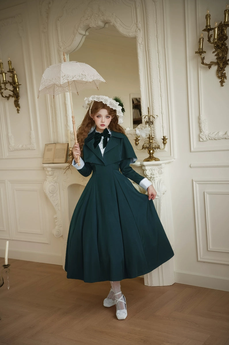 Sicily Original Design - Donia Miss - Classic Lolita Faux Two-piece OP Dress, Back Zipper 44230:798946