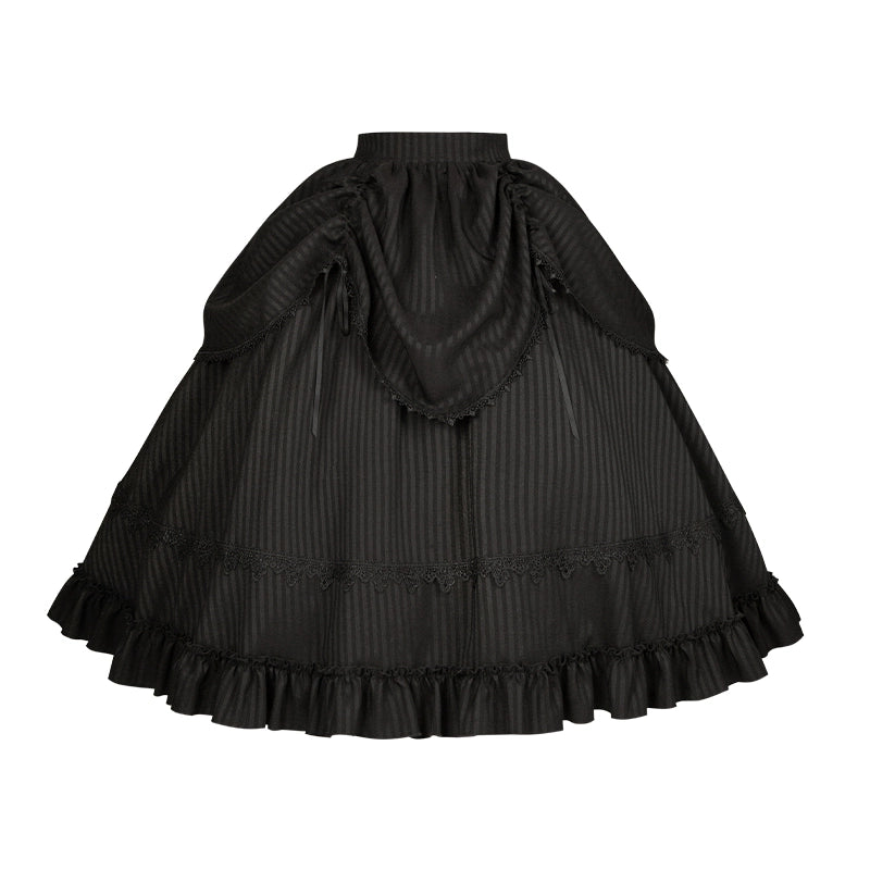 With PUJI - Night Talk - Gothic Lolita Skirt Dress Set, Batwing-shaped Accents 44188:797684