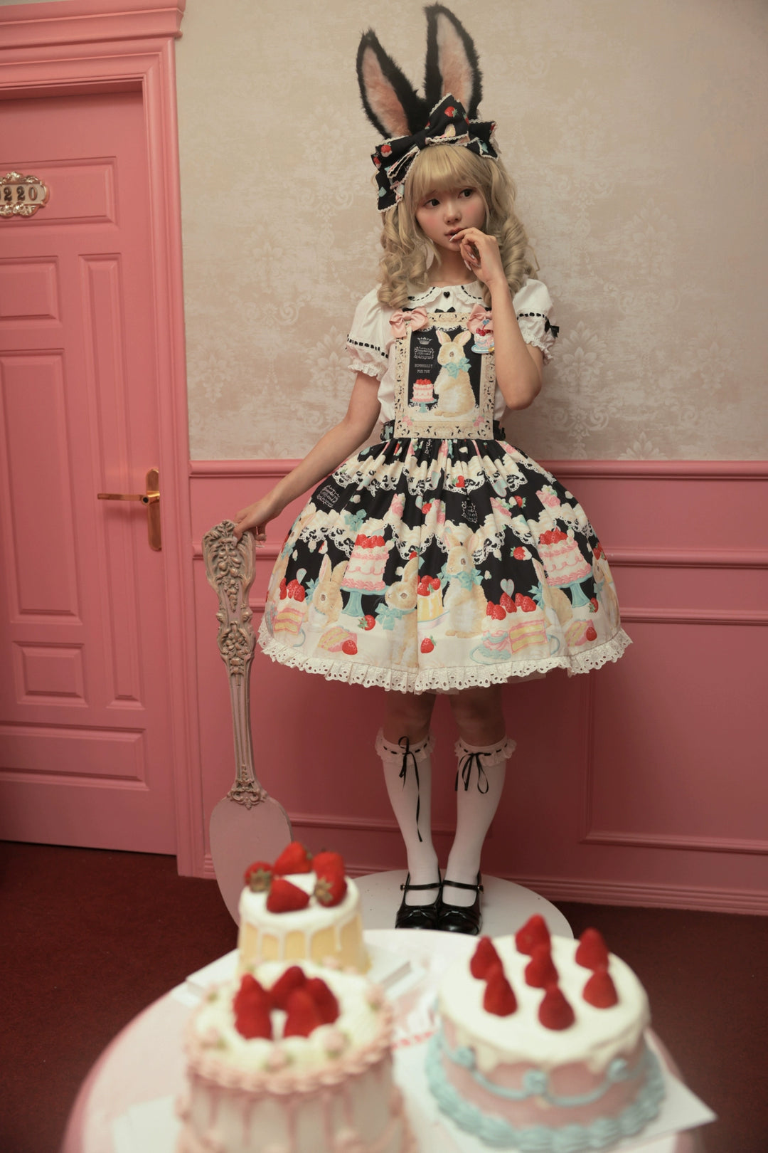 Dark Star Island~Honey Bunny Cake~Sweet Lolita JSK/OP/Strap SK/Shirt   