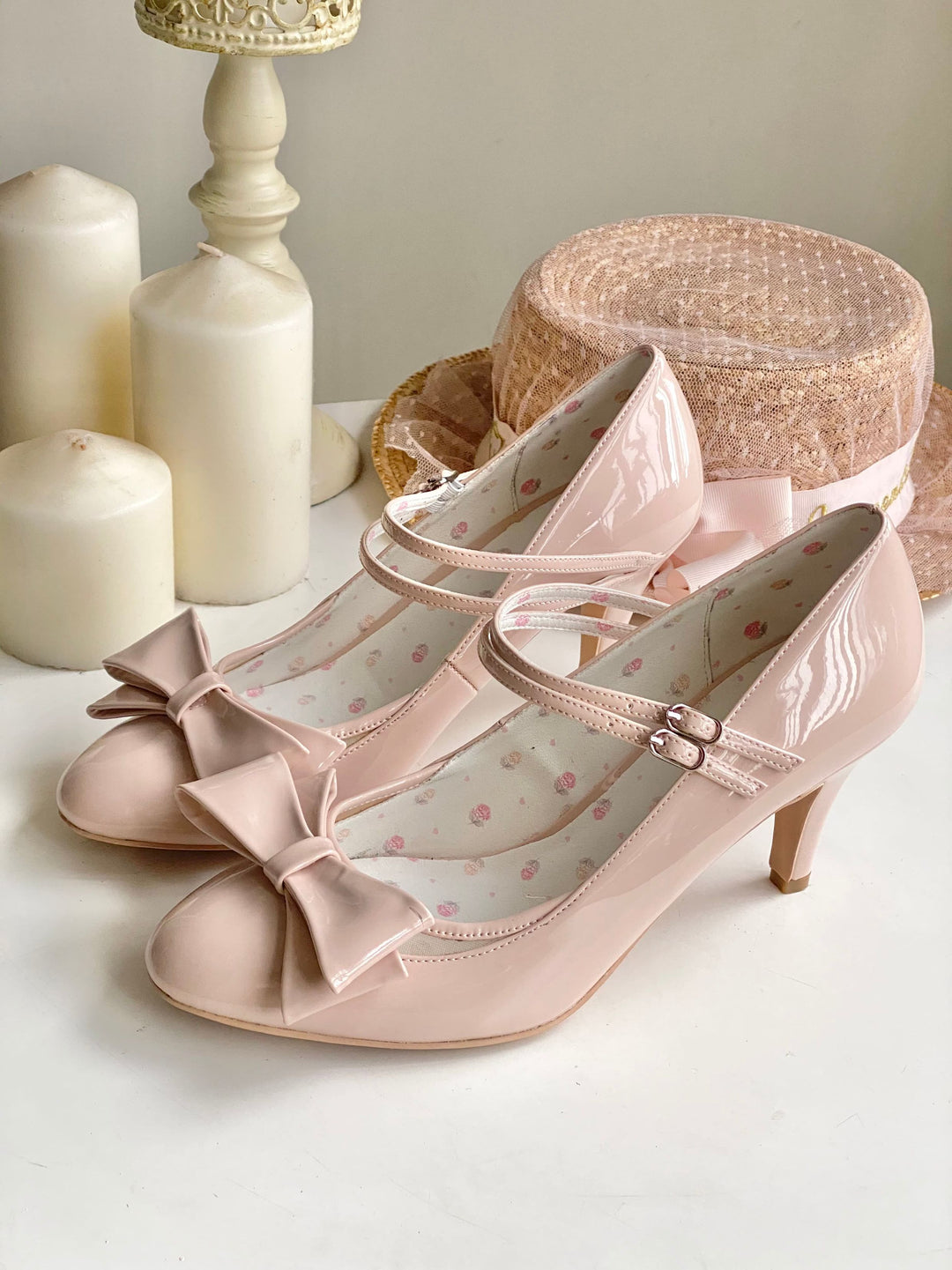 Pure Tea For Dream~Coco Sweet~Elegant Lolita Shoes Pointed Toe Heels with Bow 42298:740669