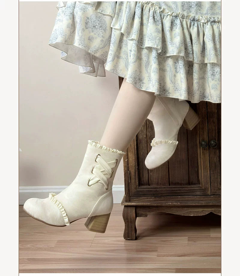 Taoxiaowu~Elegant Lolita Boots Winter Lolita Shoes