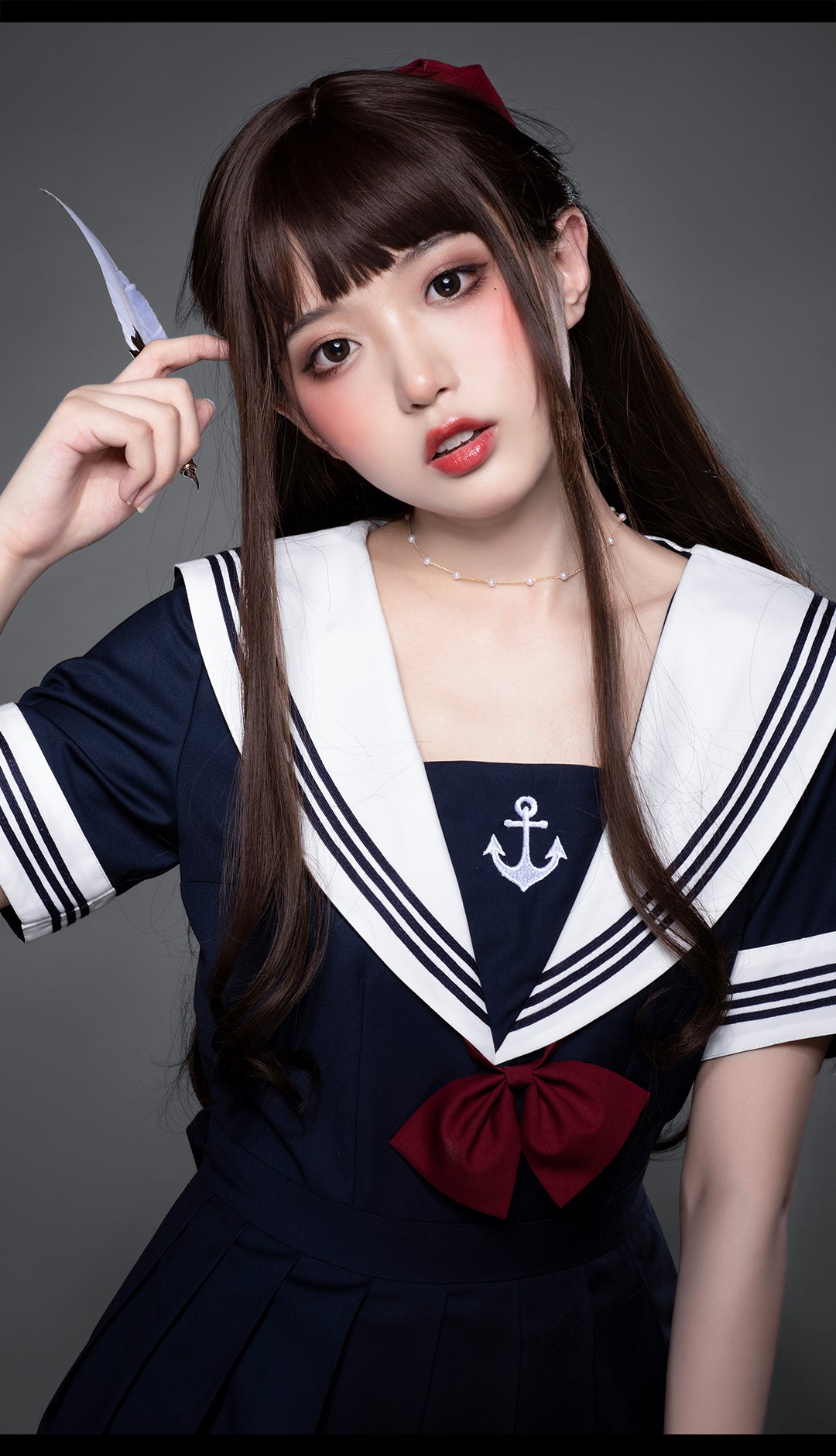 Youpairui~Amatsukaze~JK Uniform  Sailor Lolita Dress Bow Accessory   