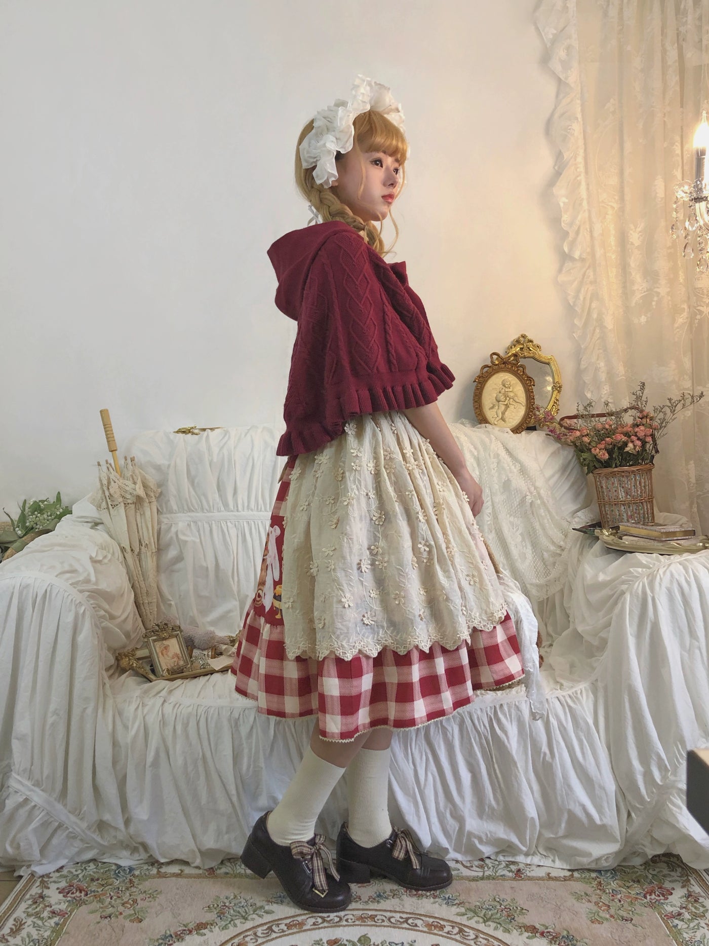 Sara Bell~Little Red Riding Hood~Sweet Lolita Thick Chirstmas Cloak   
