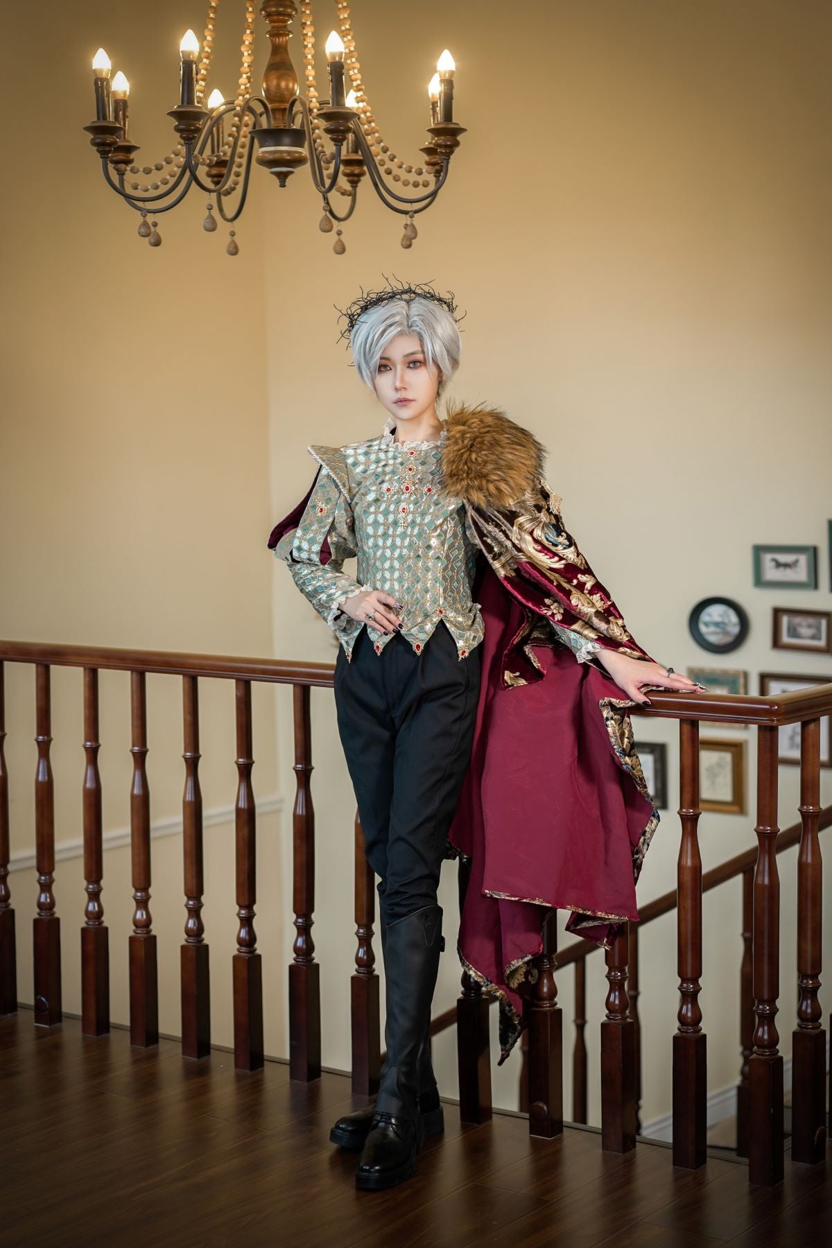 (BFM)HerCouture~Ouji Lolita Shirt and Cape Prince Hederly Cloak S red FS (shirt and cloak only) pre-order, 6-7 months before shipping 
