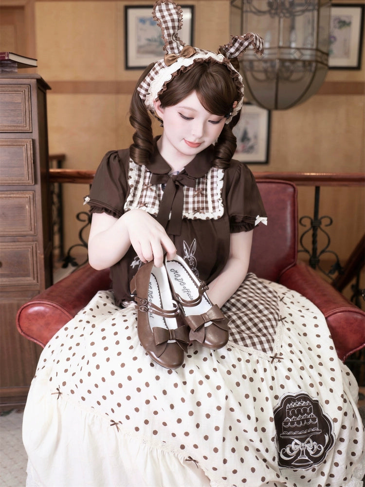 MODO - Apple Candy - Pointed Toe Lolita Shoes, Low Block Heel