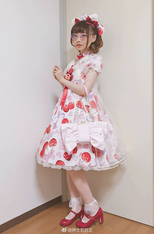 DearCeline - Midsummer Night's Dream - Daily Lolita Organza Covering Smock S white