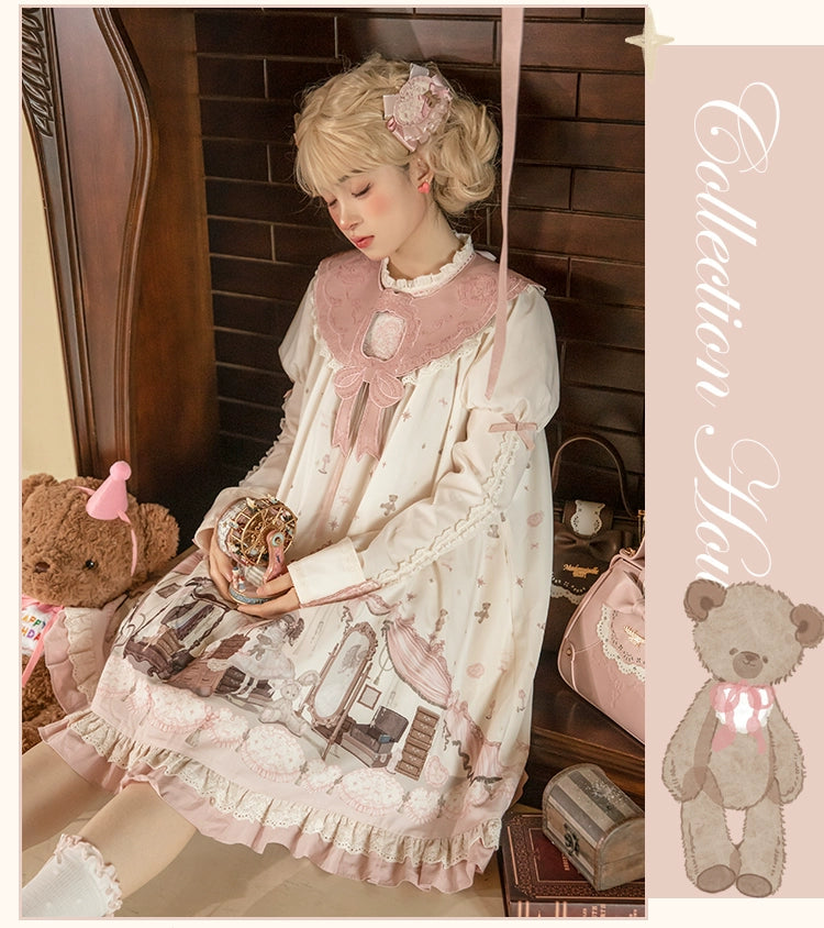 Mademoiselle Pearl - Lovely Lolita Dress OP Cloak Blouse SK Set
