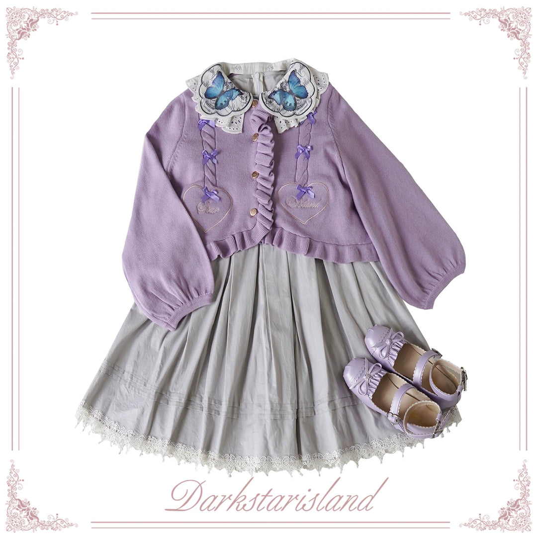 (BFM)Dark Star Island~Sugar Frost~Sweet Lolita Cardigan Knit Embroidered Sweater   