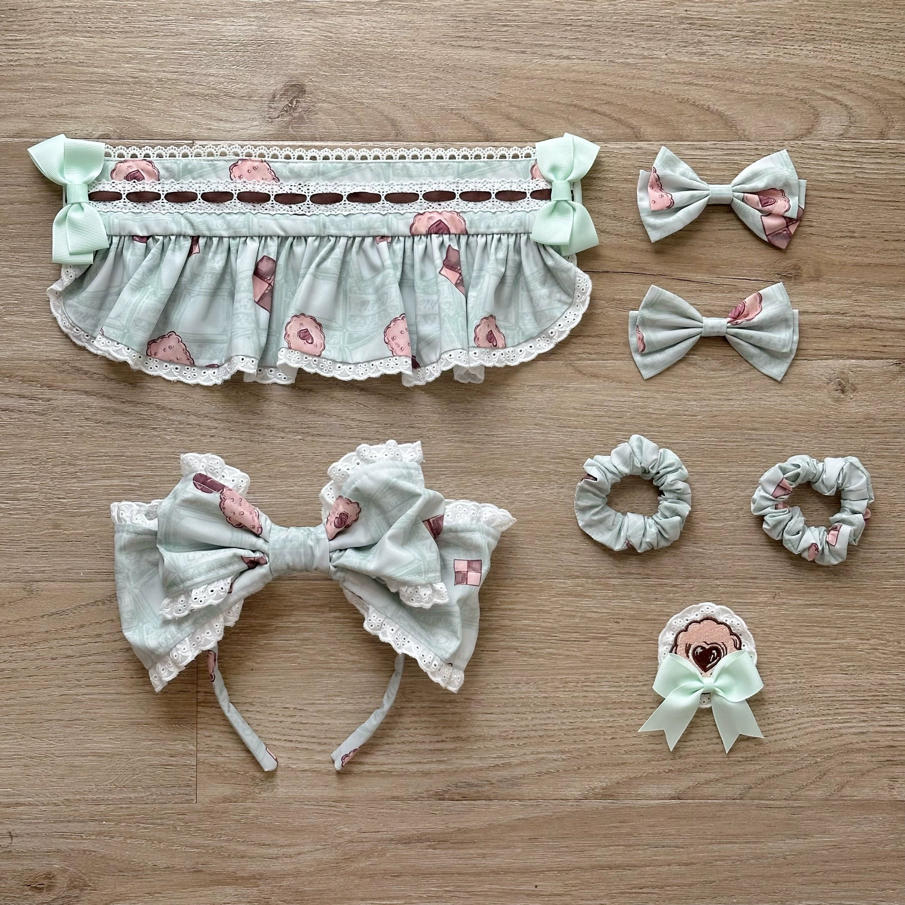 The Story of Frosting Town - Kawaii Lolita Print Dress, Detachable Apron 44387:806553