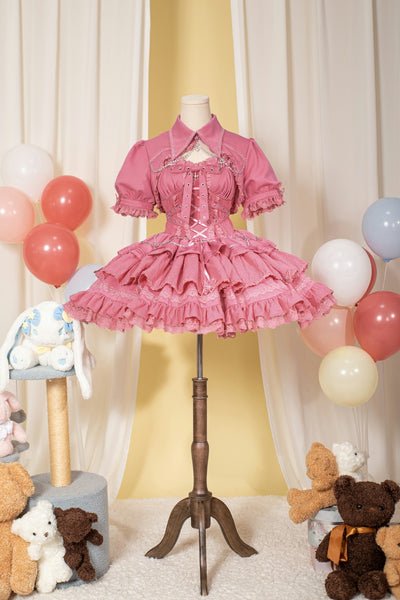 OCELOT~Contract Cross~Gothic and Elegant Lolita Short Dress S pink (JSK only) 