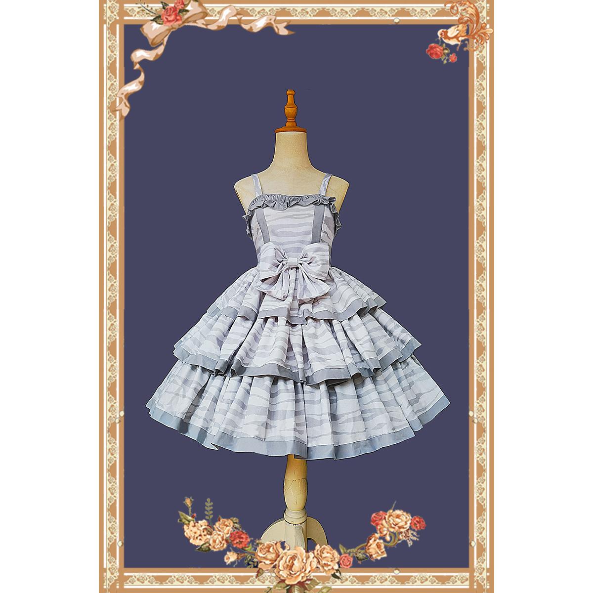 Infanta~Cloth Cat~Kawaii Lolita JSK Multi-Color Tiered Ruffles Dress 42774:752581