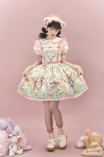 Dark Star Island~Kawaii Lolita Dress OP Blouse SK Set Free size Strap SK 