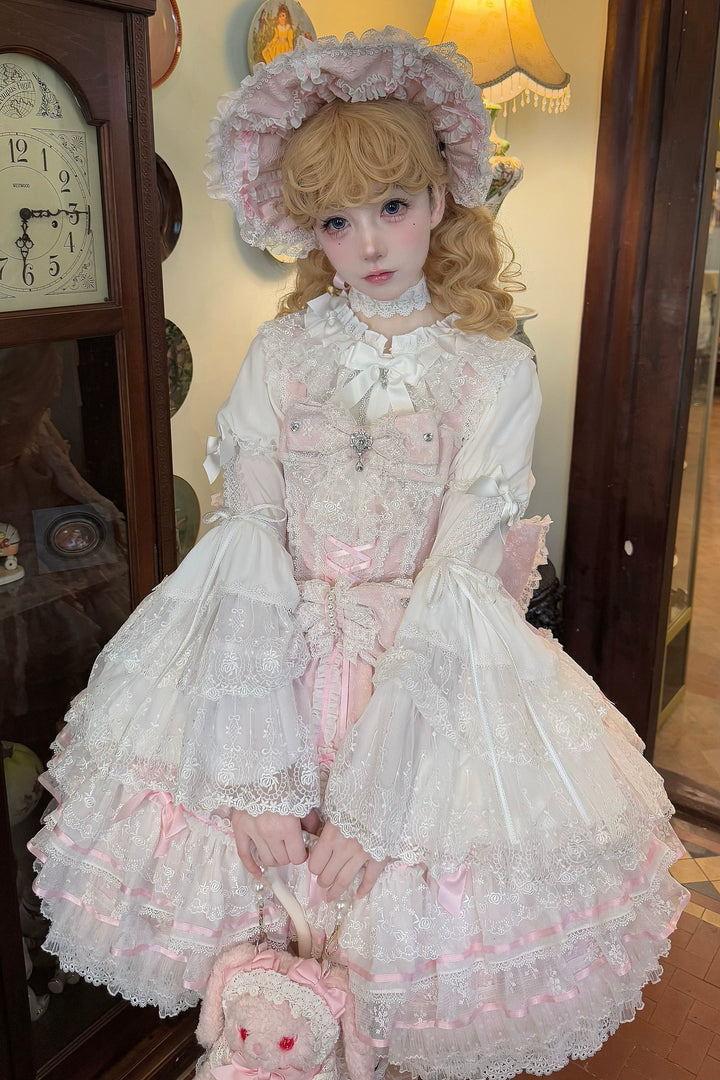 Flower Banquet~Wishing Star~Sweet Wedding Lolita JSK Bridal Lolita Dress