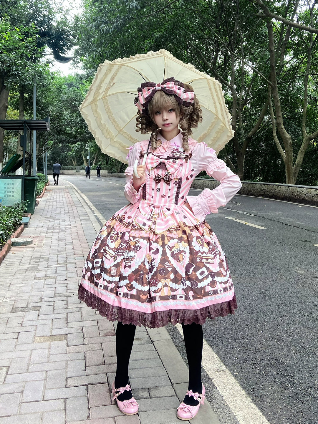 Nn Star~Royal Chocolate 2.0~Sweet Lolita Dress Suit Cute Print Lolita OP and JSK