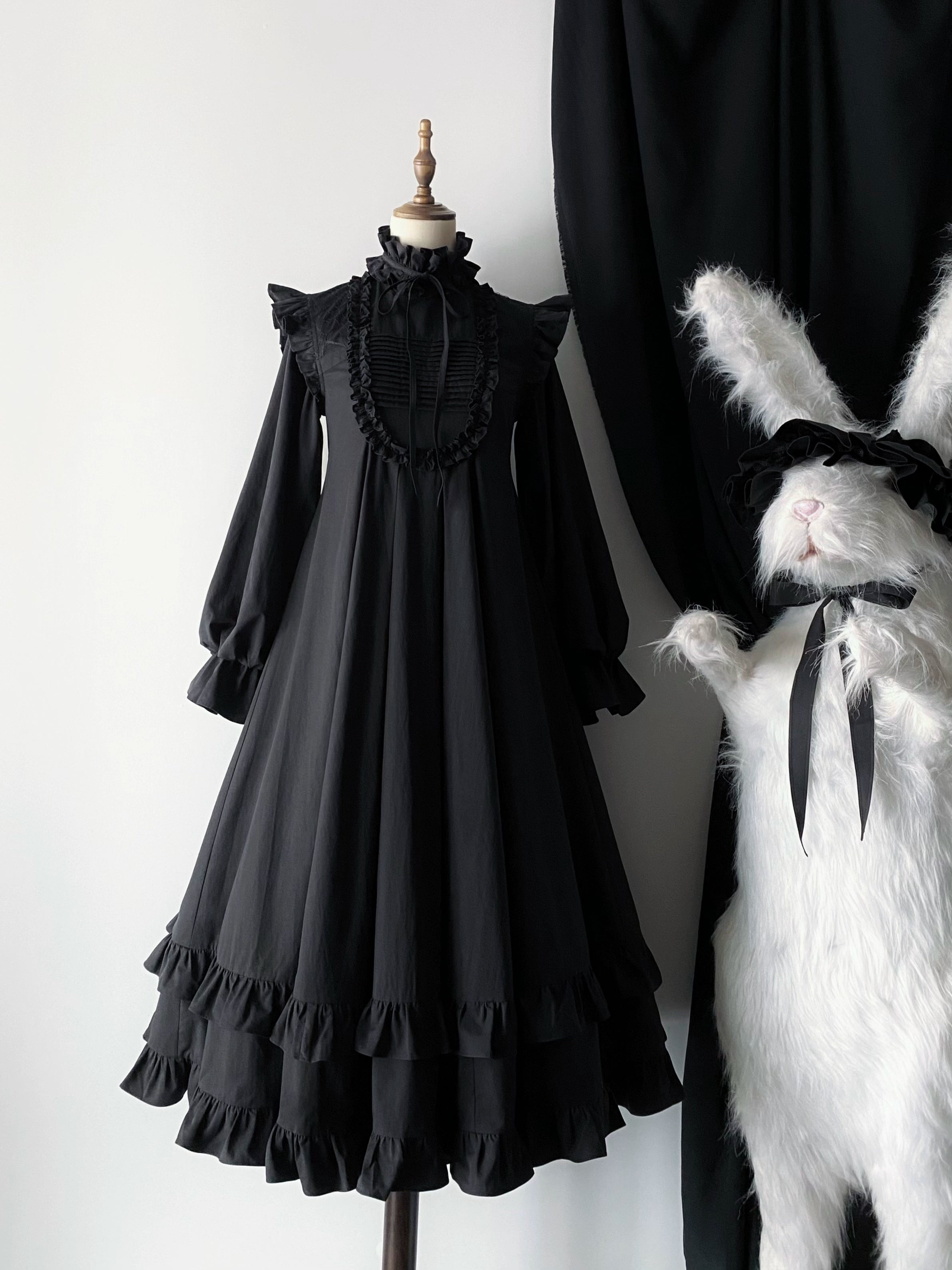 Flower Messenger - Dream & Slumber - Gothic Lolita Blood Print Dress, Detachable Sleeves (2XL L M S XL) 44356:805236