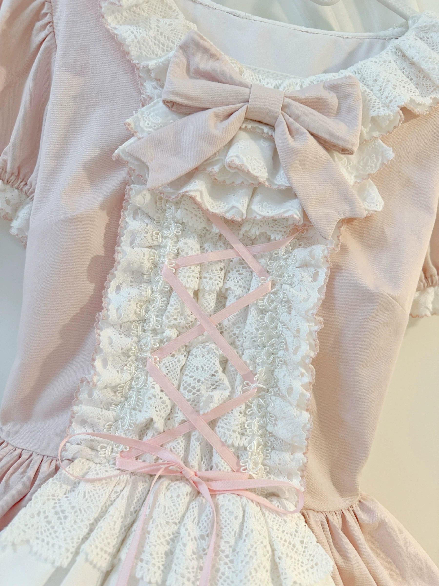 Coco Bunny - Cotton Old School Lolita OP Dress, Bunny Decoration 45380:845400
