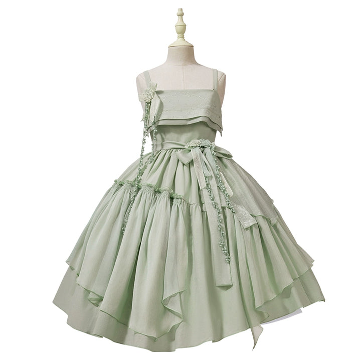 Nuit De Cellophane~A Thousand Moonfalls~Elegant Lolita JSK Dress Thin Cardigan XS JSK - grass green 