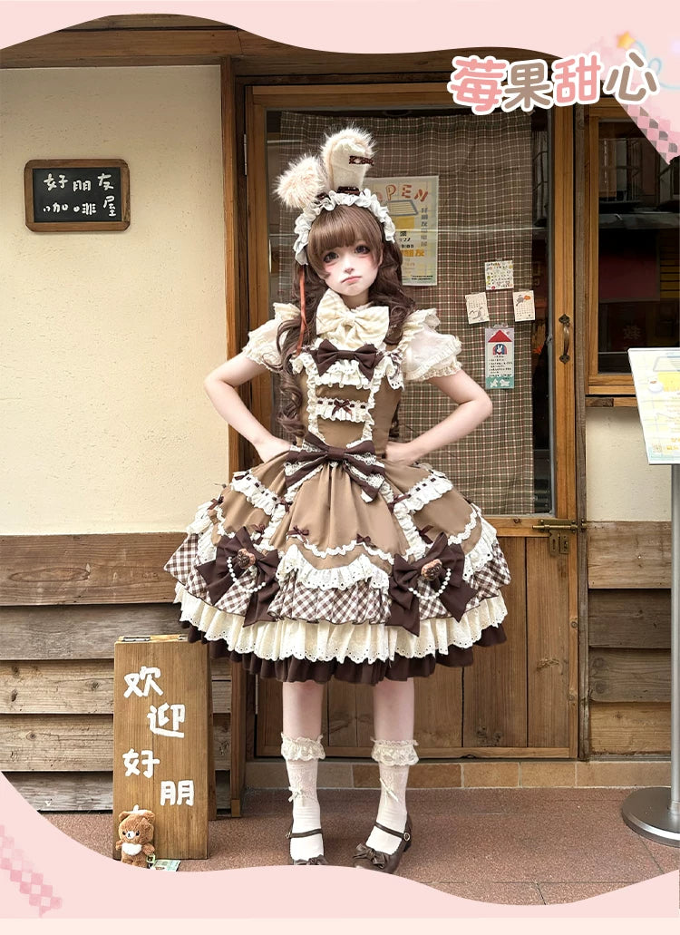 Berry Sweetheart - Sweet Lolita JSK Dress, Four Tiered Hem 44440:808050