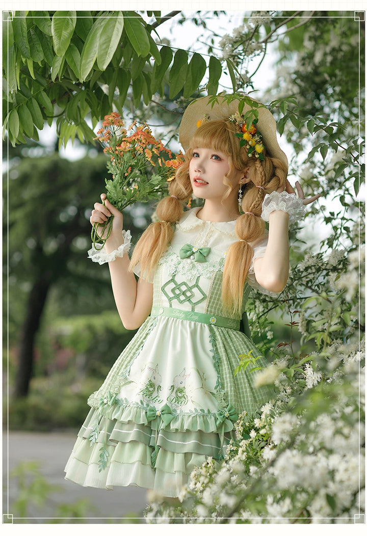 YingLuoFu~Lucky Day~Country Lolita JSK Dress Cute Lolita Dress   