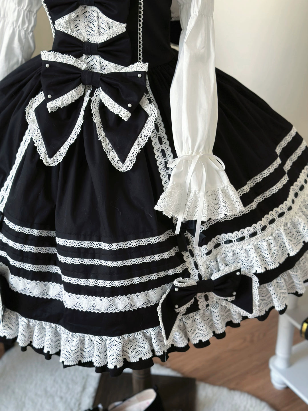 AerialCat~Layered Puffy~Old School Lolita JSK Cotton Vintage Cake Dress 41656:710260