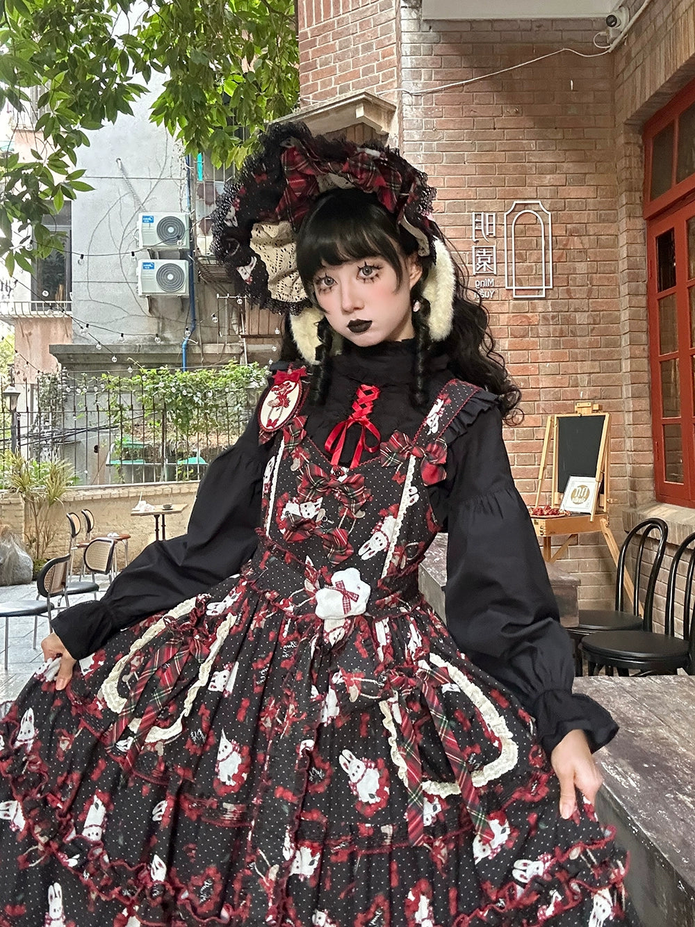 Miss Point - Forest Berry Bunny - Sweet Lolita JSK Elegant Bunny Print Dress 41972:721032