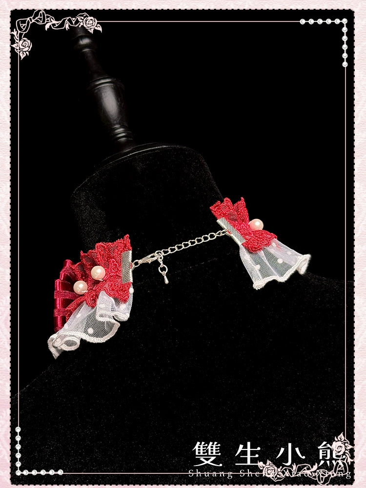 Shuang Sheng Xiao Xiong - Heart of Love - Lace Sweet Lolita Accessory Set 44308:803611
