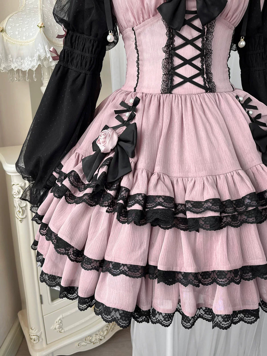 Your Princess~Sweet Lolita OP Dress Palace Girls Princess Sleeve Dress   