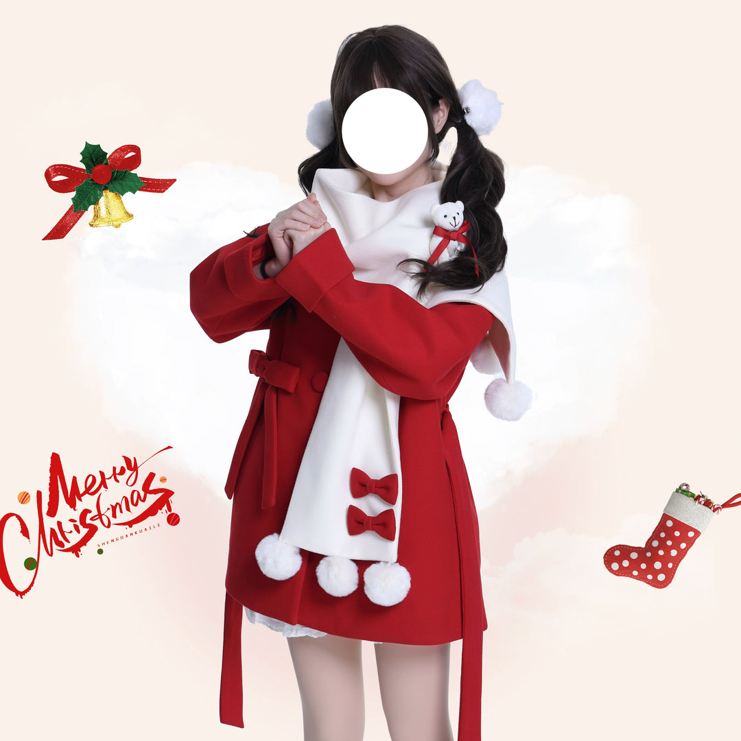 Platycodon House~Winter Sweet Lolita Coat Long Scarf Outerwear