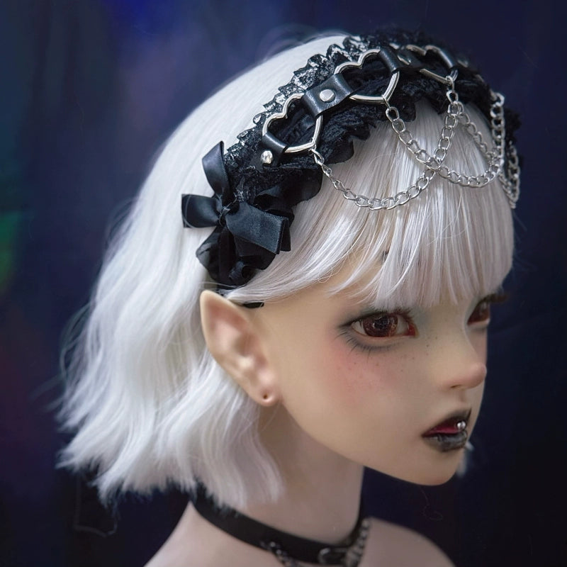 Strange Sugar - Gothic Handmade Lace Headband, Heart & Chain Decoration (Headband) 43728:783718