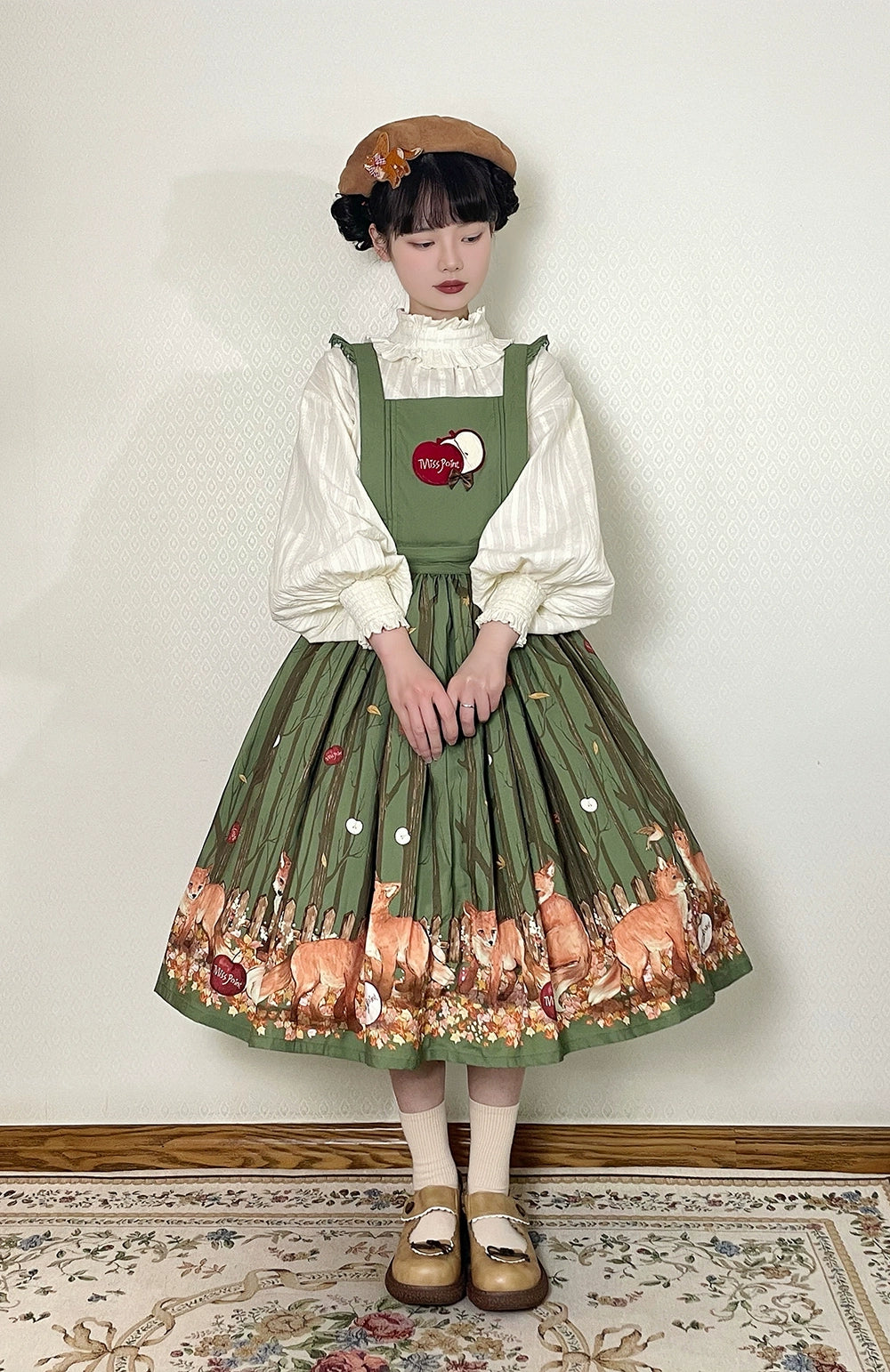 Miss Point~Fat Fox in the Forest~Elegant Lolita Skirt Detachable Chest Guard SK 37582:562338