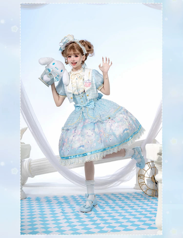 Cinnamoroll Magician - IP Collaboration Sweet Lolita Dress Set, Cinnamoroll Prints 45993:871371