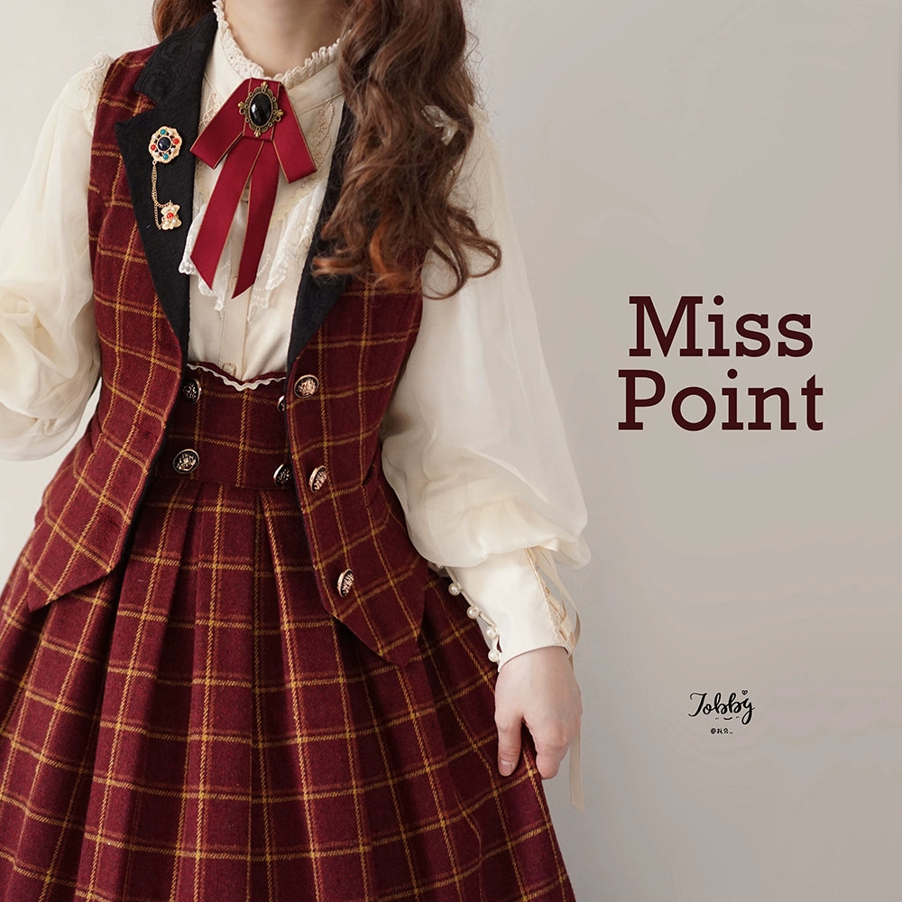 (BFM)Miss Point~Rose~Elegant Lolita Pliad Print Vest Customized 32510:385454