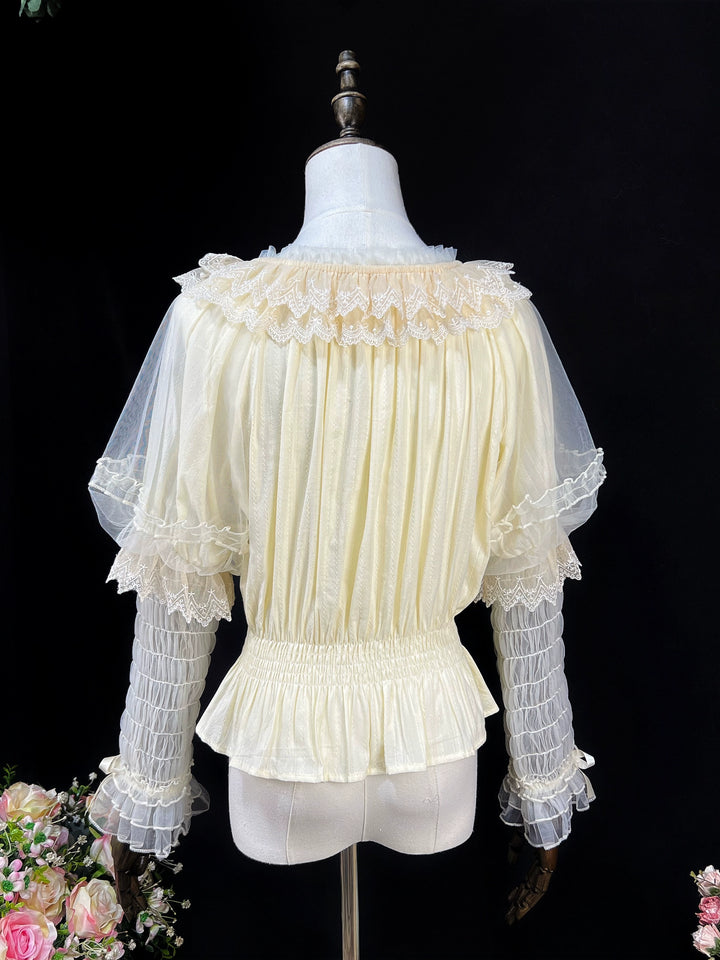 DMFS~Retro Lolita Shirt Cotton Spring Autumn Innerwear   