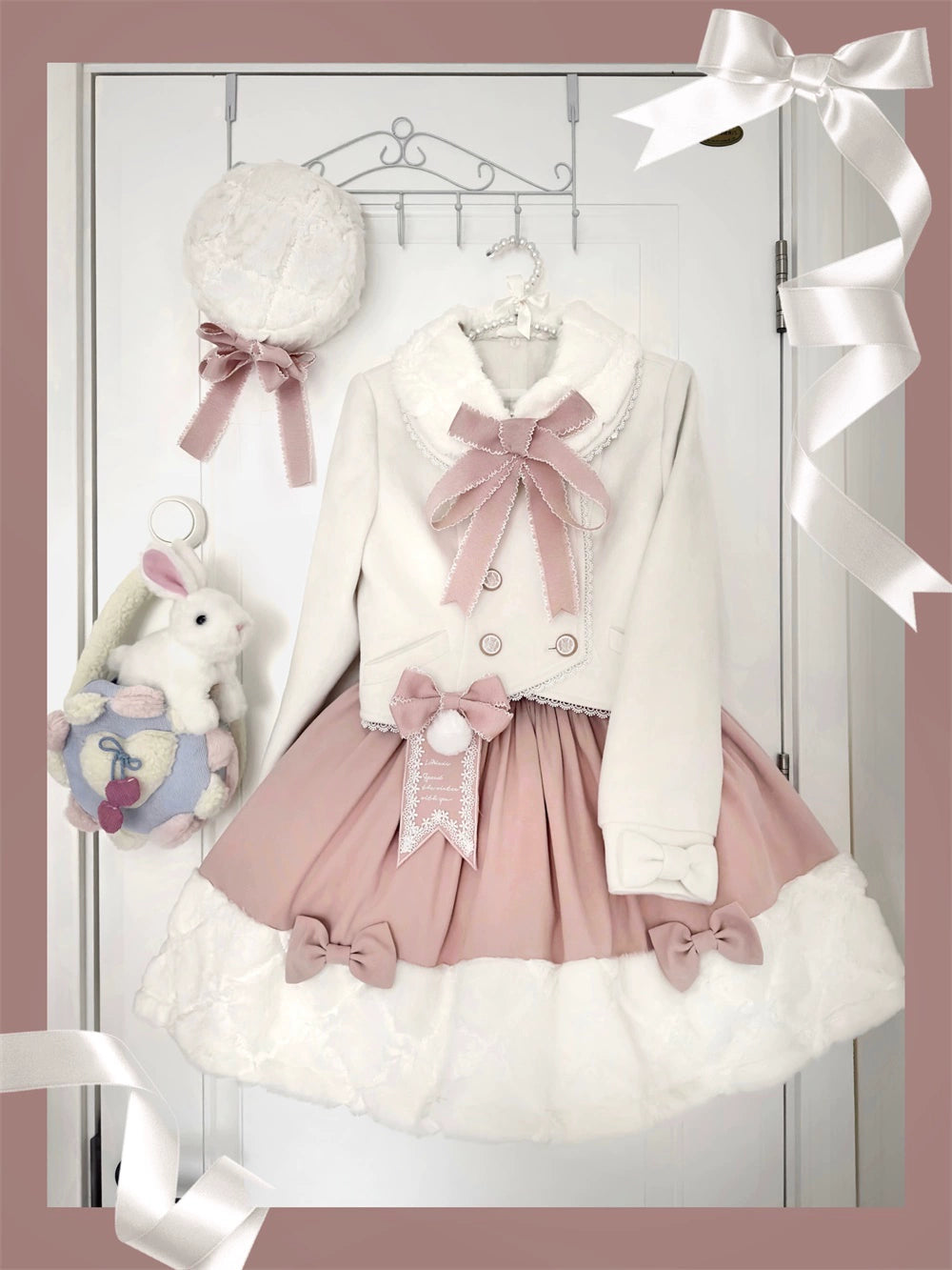 LeMiroir~Winter Solstice Coat~Sweet Lolita Woolen Coat Embroidery Skirt Short Outwear 40360:656998