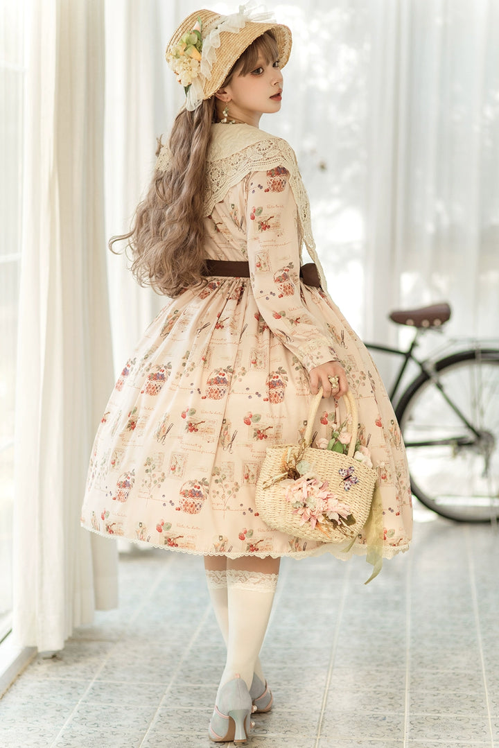 (Buyforme)Miss Point~Forest Lolita Lantern Sleeve OP Casual Dress 29482:341876